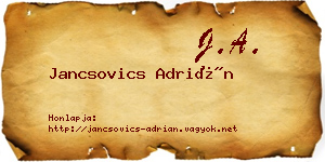 Jancsovics Adrián névjegykártya